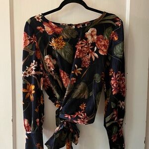 Windsor Floral Wrap Blouse – Size Small